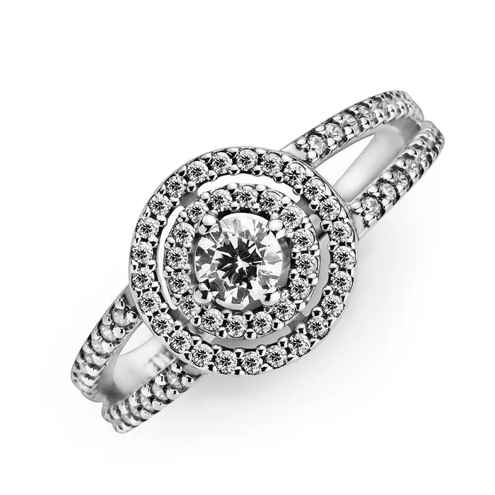 Pandora Sparkling Double Halo Ring Pandora Rings Pandora Sparkling Double Halo Ring Pandora Rings