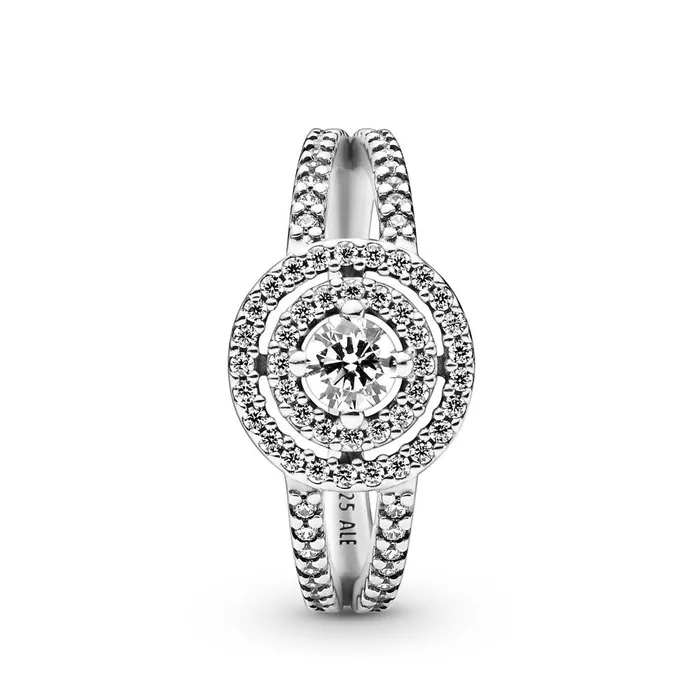 Pandora Sparkling Double Halo Ring Pandora Rings Pandora Sparkling Double Halo Ring Pandora Rings