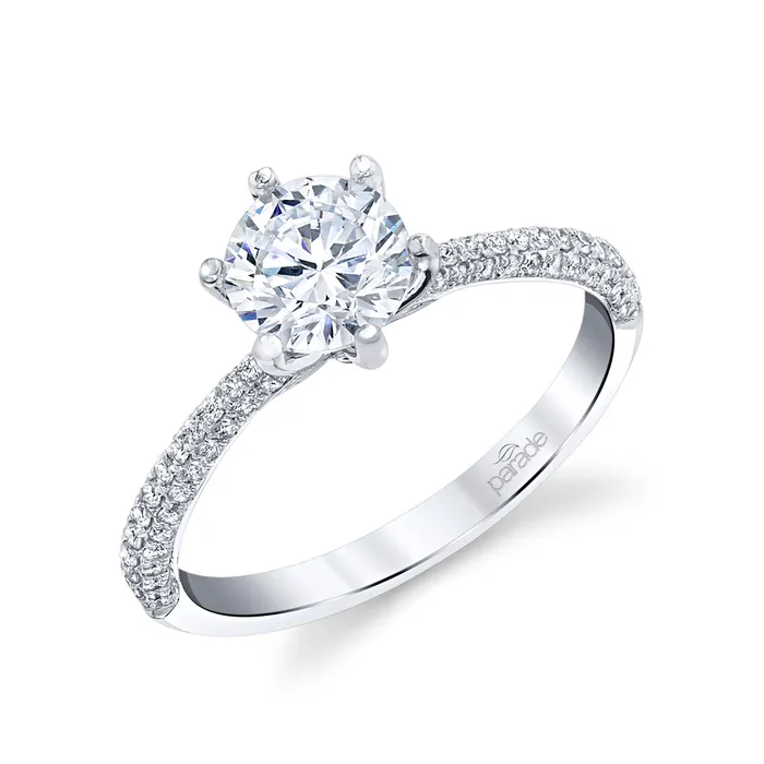 Parade Designs Rings Pav 6 Prong Diamond Ring