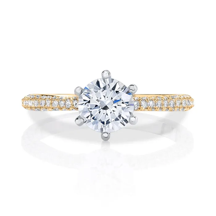 Parade Designs Rings Pav 6 Prong Diamond Ring