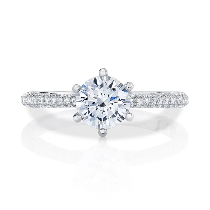 Parade Designs Rings Pav 6 Prong Diamond Ring