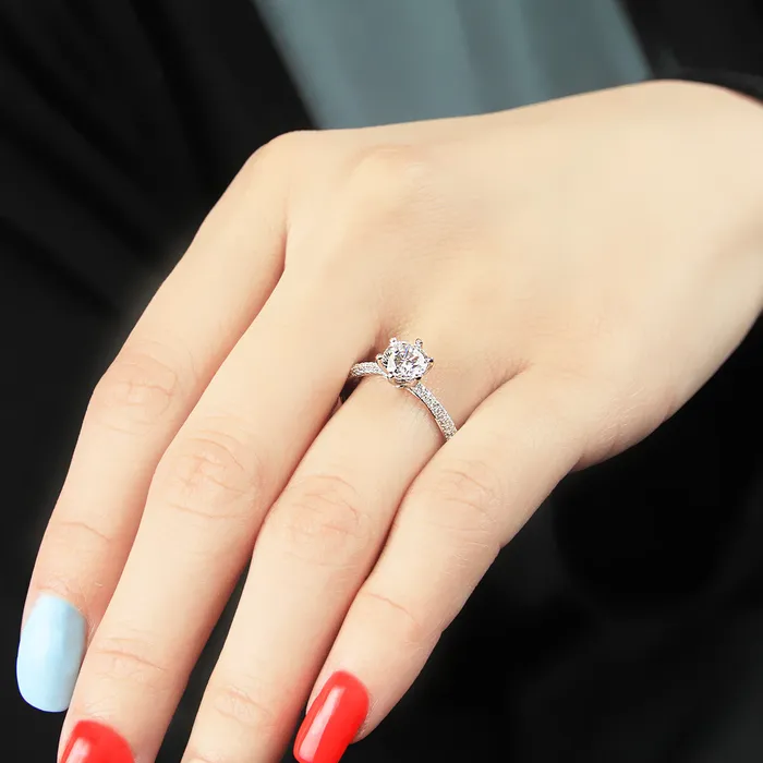 Parade Designs Rings Pav 6 Prong Diamond Ring