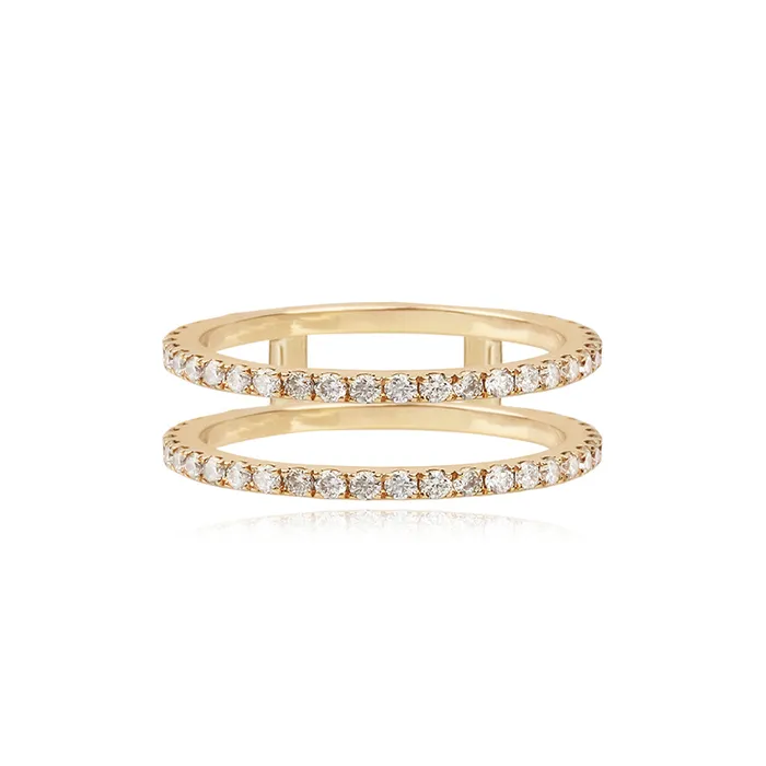 Pave Double Band Ring Alev Collection Rings