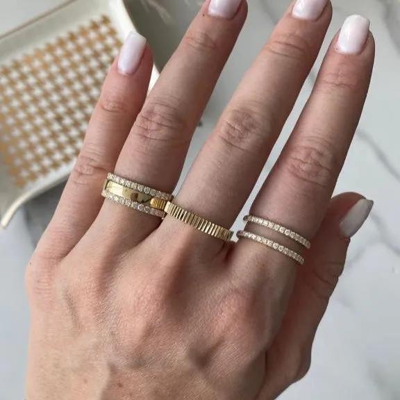 Pave Double Band Ring Alev Collection Rings