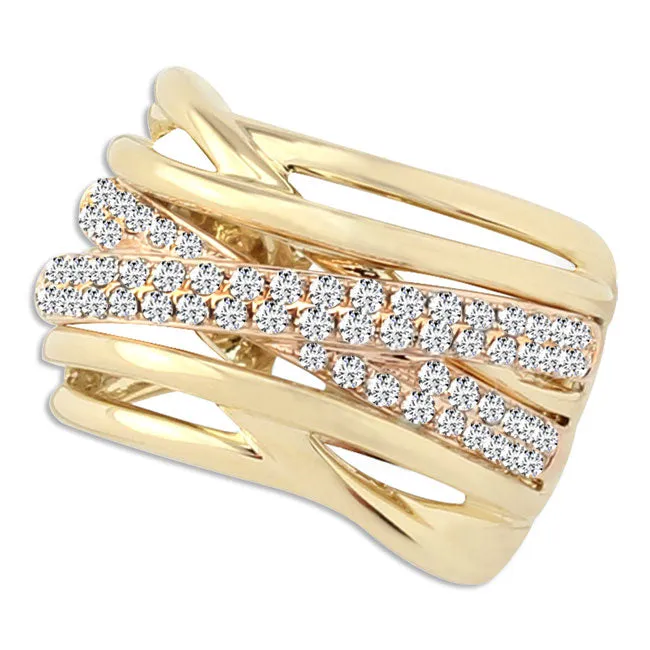 Rings 18K Yellow Rose Gold Diamond Ring348314 Frederic Sage