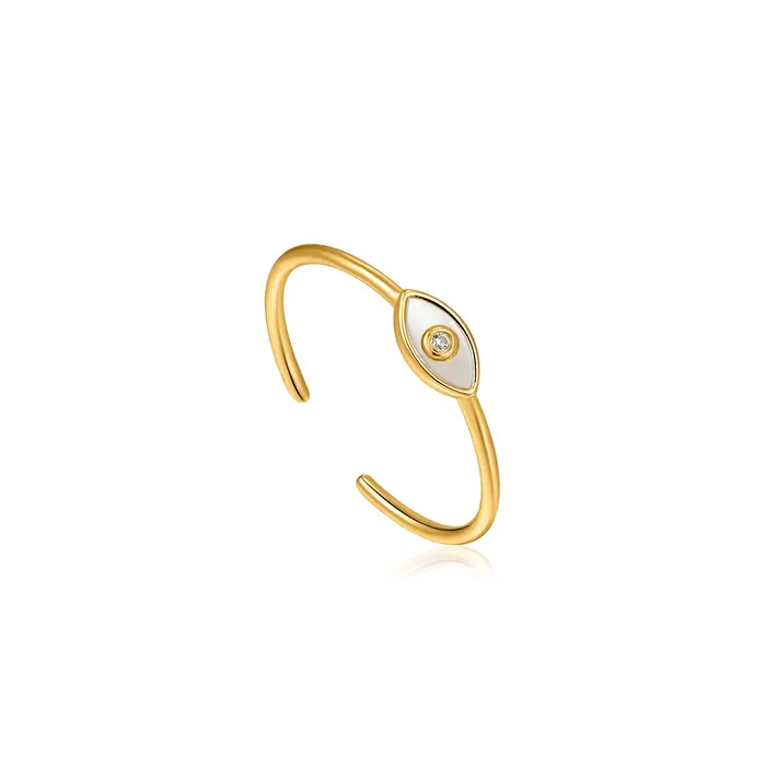 Rings Ania Haie Wild Soul Evil Eye Gold Adjustable Ring