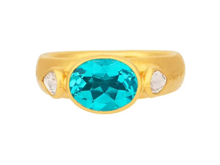 Rings GG GOLD OOAK GURHAN Prism Gold Topaz Cocktail Ring 10x8mm Oval Stone