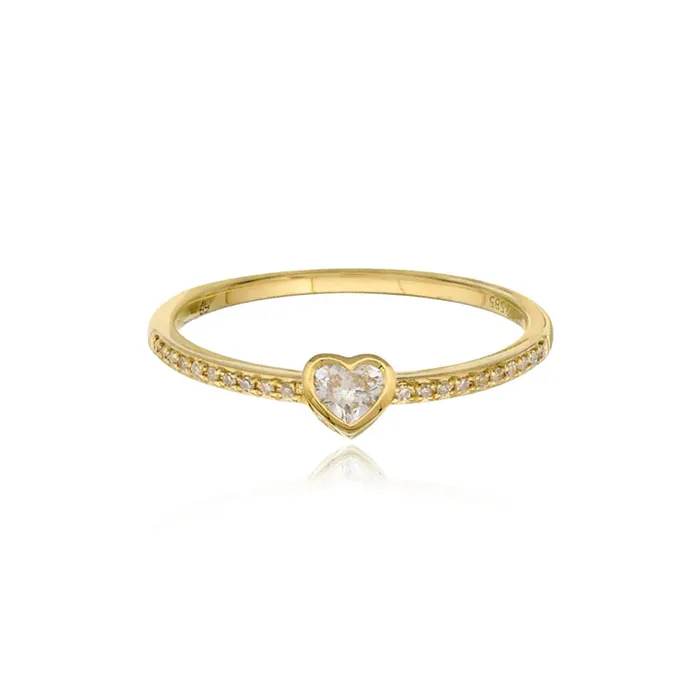 Rings Petite Solitaire Bezel Diamond Pave Ring Alev Collection