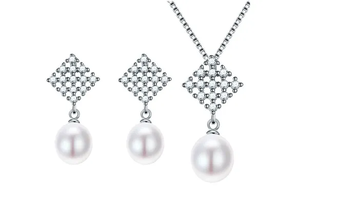 Rings sparklingselections Silver Freshwater Pearl Jewelry Sets