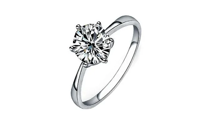 Rings sparklingselections Zircon Inlaid Wedding Engagement Ring