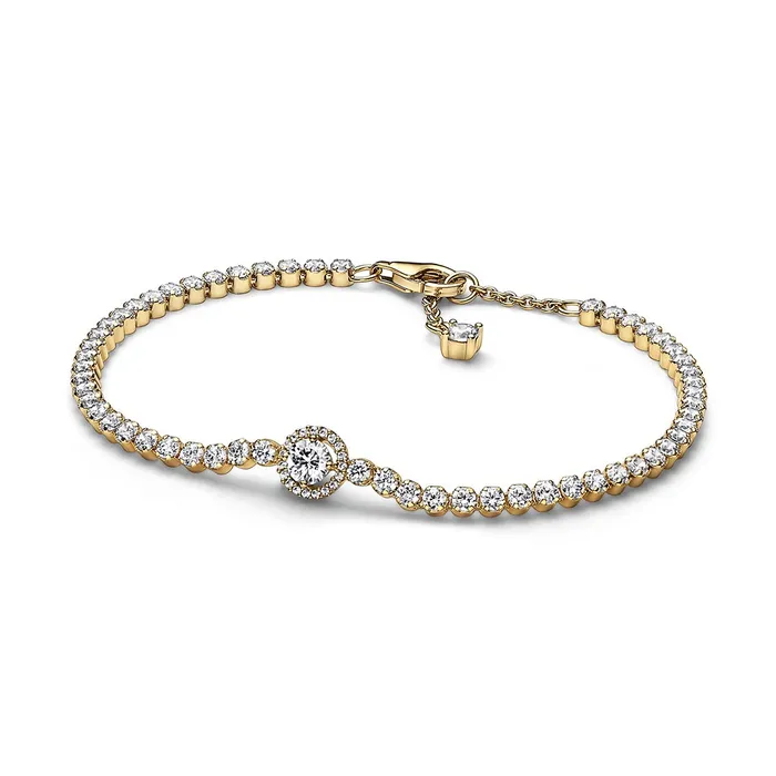 Sparkling Halo Tennis Bracelet Pandora Bracelets