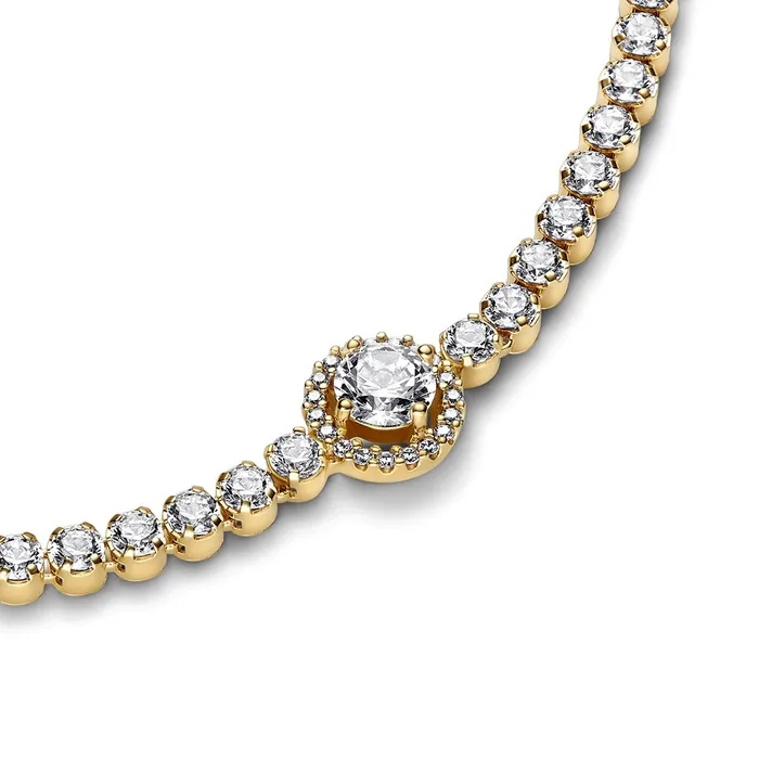Sparkling Halo Tennis Bracelet Pandora Bracelets
