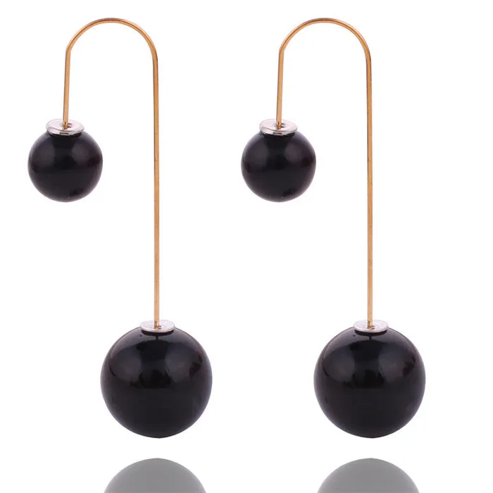 sparklingselections Earrings Double Sided Pearl Earrings Stud for Women