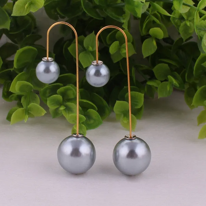 sparklingselections Earrings Double Sided Pearl Earrings Stud for Women sparklingselections Earrings Double Sided Pearl Earrings Stud for Women