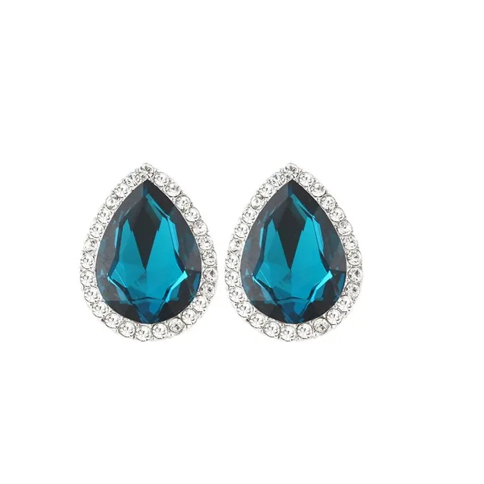 sparklingselections Earrings Vintage Triangle Rhinestone Earrings