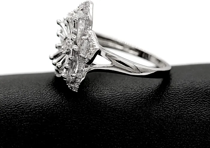 sparklingselections Rings Flower Party AAA Cubic Zircon Ring for Women sparklingselections Rings Flower Party AAA Cubic Zircon Ring for Women