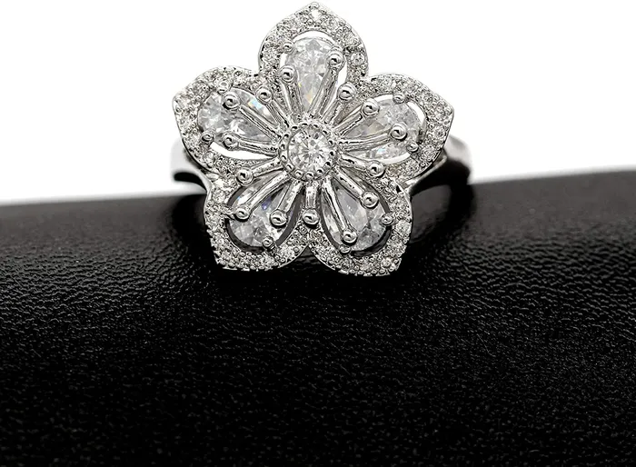 sparklingselections Rings Flower Party AAA Cubic Zircon Ring for Women sparklingselections Rings Flower Party AAA Cubic Zircon Ring for Women