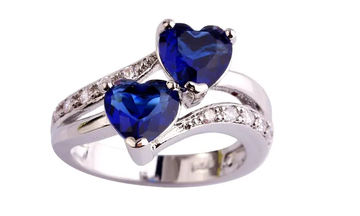 sparklingselections Rings New Women Heart Dazzling Multicolor Ring for Women sparklingselections Rings New Women Heart Dazzling Multicolor Ring for Women
