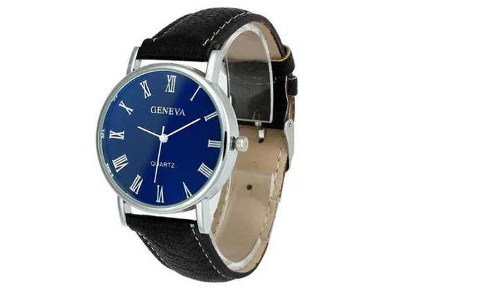 sparklingselections Watches Blue Ray Glass Quartz Analog Wrist Watch