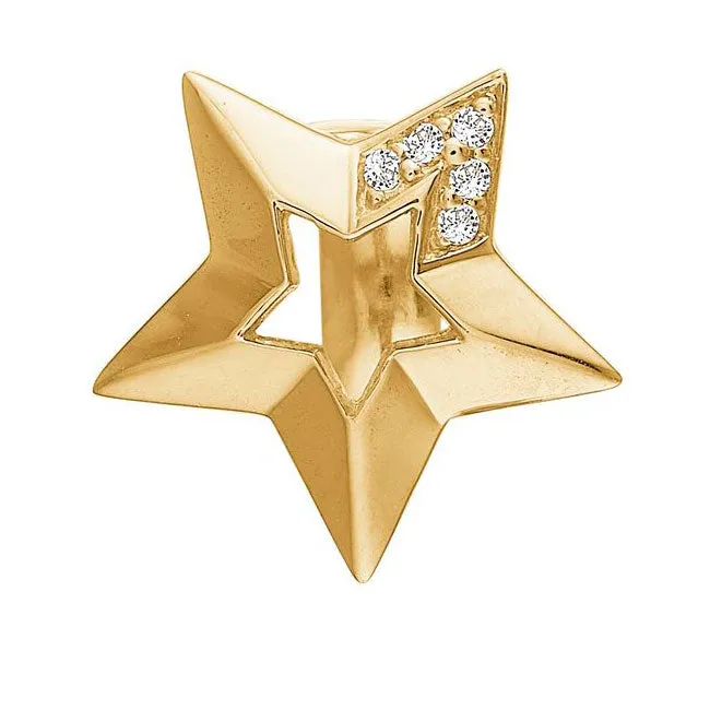 STORY Earrings STORY by Kranz Ziegler Gold Lucky Star Button345826
