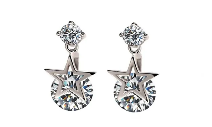 Stylish Double Crystal Earrings For Women sparklingselections Earrings
