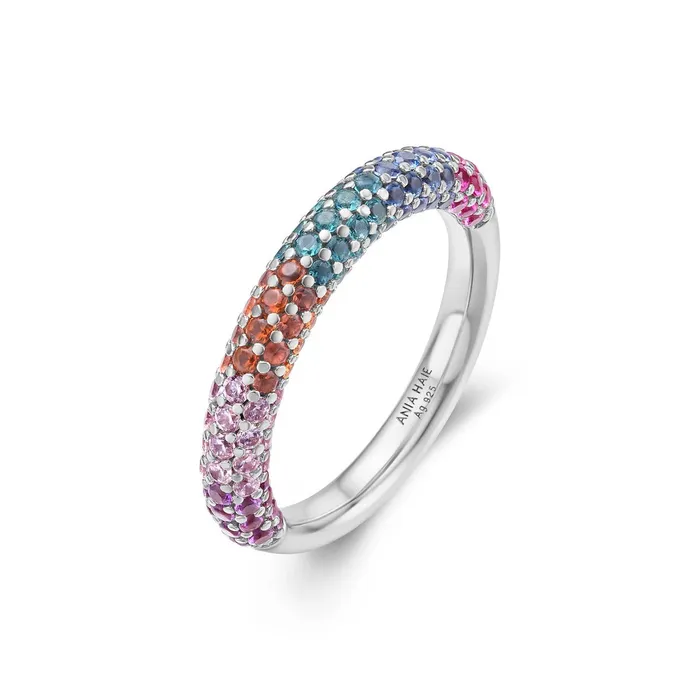 Sunny Sparkler Rainbow Pave Ring Ania Haie Rings