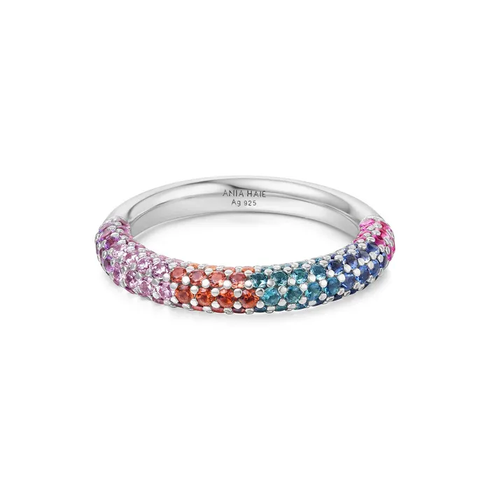Sunny Sparkler Rainbow Pave Ring Ania Haie Rings