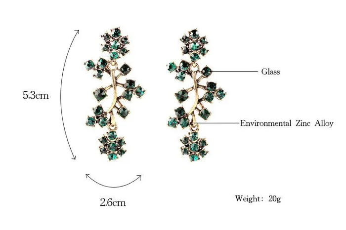 Tide All Match Crystal Branches Clearly Sparkly Earrings for Women sparklingselections Earrings Tide All Match Crystal Branches Clearly Sparkly Earrings for Women sparklingselections Earrings
