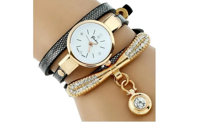 Watches sparklingselections Casual PU Leather Ladies Watch