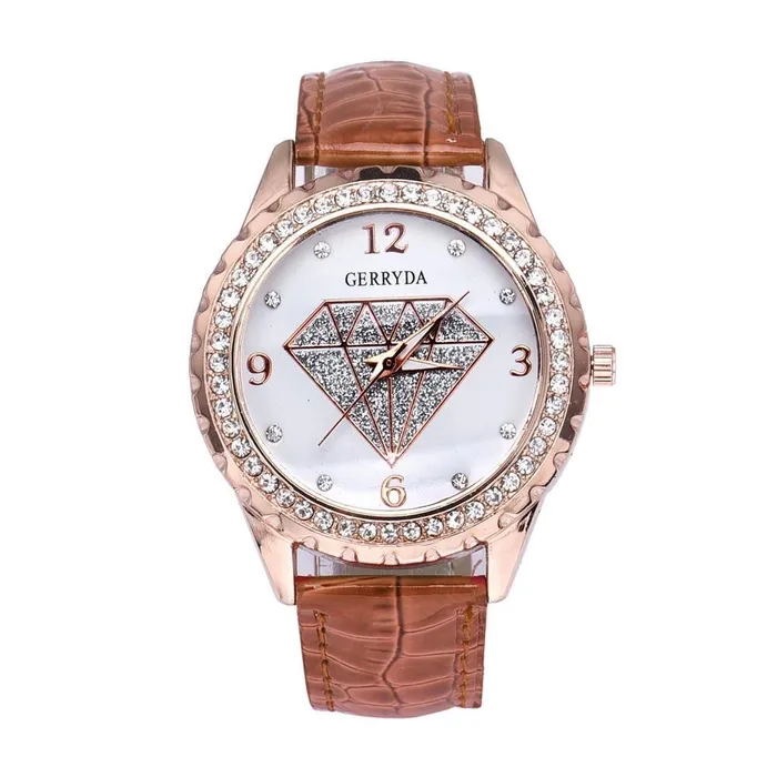 Watches sparklingselections New Women Luxury Diamond Rhinestone Faux Leather Analog Watch Watches sparklingselections New Women Luxury Diamond Rhinestone Faux Leather Analog Watch