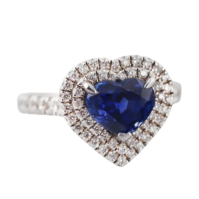 248ct Sapphire Diamond Gold Ring Not Signed Rings