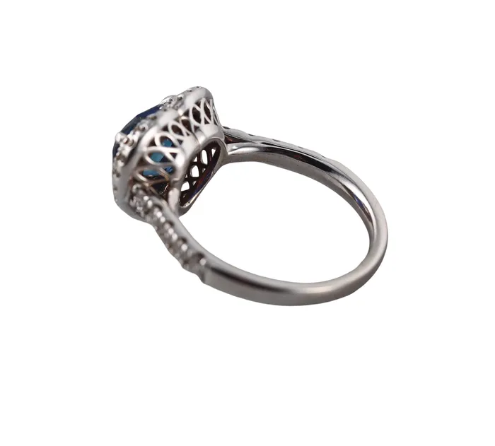 248ct Sapphire Diamond Gold Ring Not Signed Rings