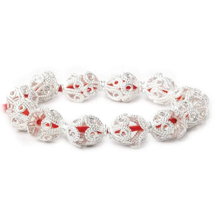9x13mm Sterling Silver Plated Copper Bead Cap Filigree Design 8 inch 24 pcs Beadsofcambaycom Rings 9x13mm Sterling Silver Plated Copper Bead Cap Filigree Design 8 inch 24 pcs Beadsofcambaycom Rings