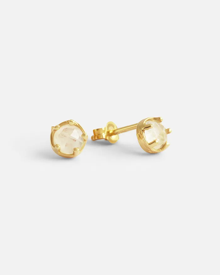 Ariko PreStyled Sets Moonstone Yellow Gold Studs Ariko PreStyled Sets Moonstone Yellow Gold Studs