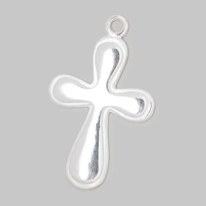 Beadsofcambaycom Charm Necklaces 34x25mm Groovy Cross Pendant Charm 1 piece Beadsofcambaycom Charm Necklaces 34x25mm Groovy Cross Pendant Charm 1 piece
