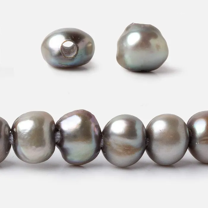 Beadsofcambaycom Earrings 10x811x9mm Lambs Ear Silver Baroque 25mm large hole Pearls 43 pcs 15 inch Beadsofcambaycom Earrings 10x811x9mm Lambs Ear Silver Baroque 25mm large hole Pearls 43 pcs 15 inch