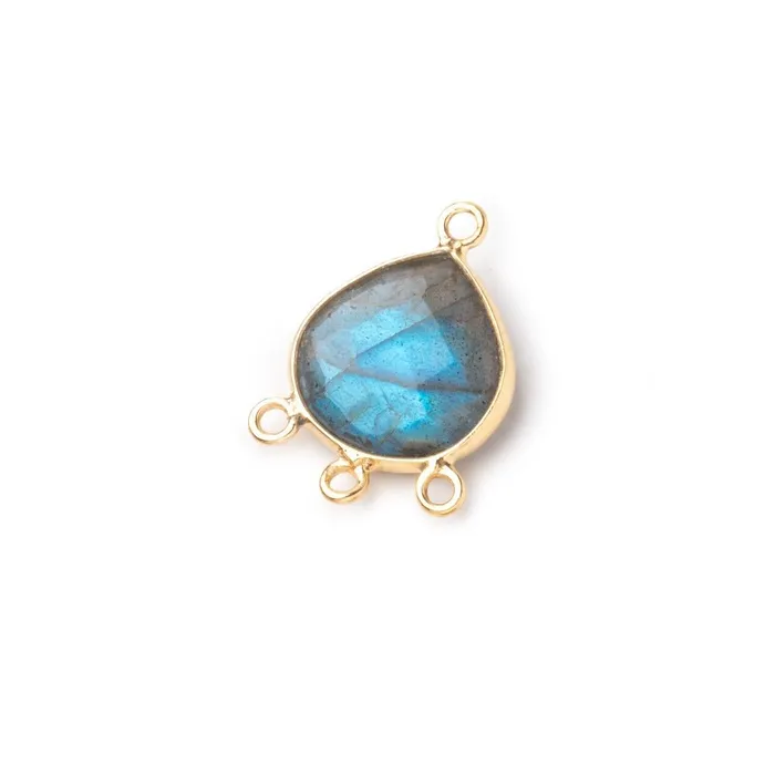 Beadsofcambaycom Rings 12mm Vermeil Bezel Labradorite Faceted Heart 3 ring Connector 1 Focal piece Beadsofcambaycom Rings 12mm Vermeil Bezel Labradorite Faceted Heart 3 ring Connector 1 Focal piece