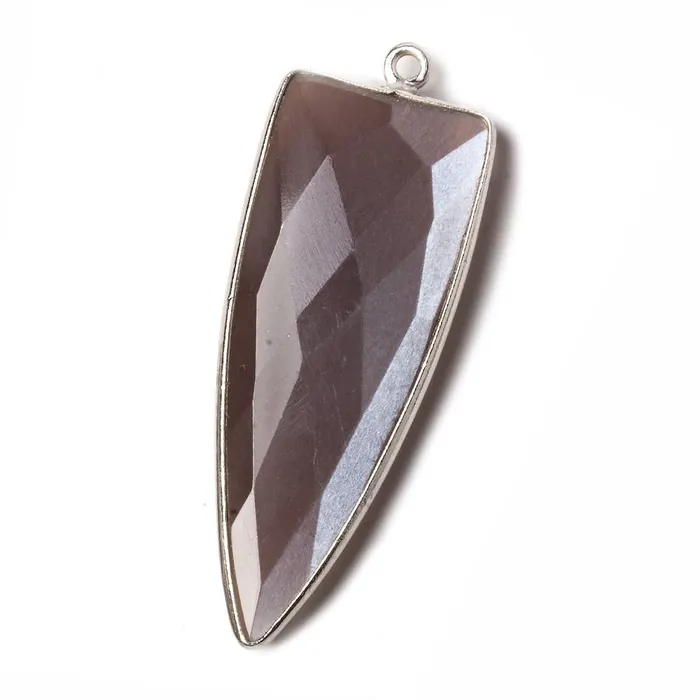 Beadsofcambaycom Rings 42x16mm Silver 925 Bezel Chocolate Moonstone Point 1 ring Pendant 1 piece Beadsofcambaycom Rings 42x16mm Silver 925 Bezel Chocolate Moonstone Point 1 ring Pendant 1 piece