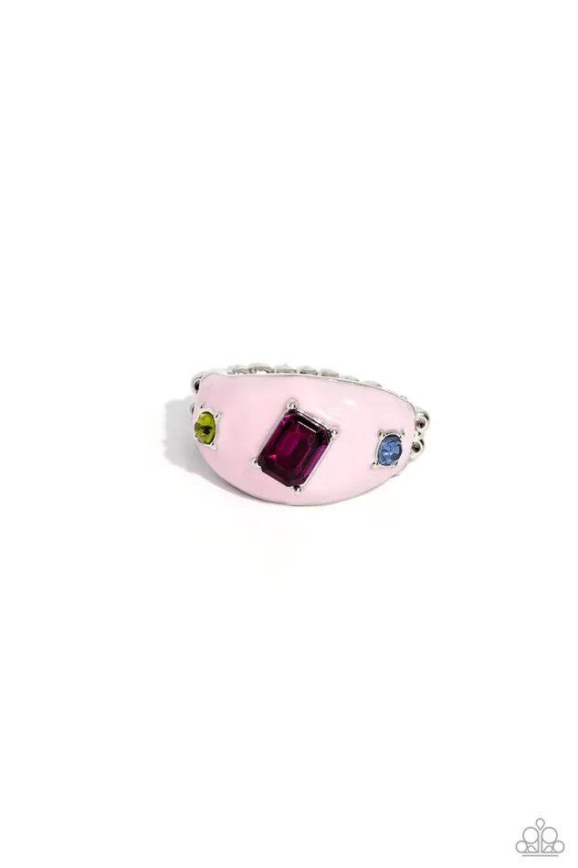 Blinding Behavior Pink Ring Jewelry by Bretta Paparazzi Accessories Rings
