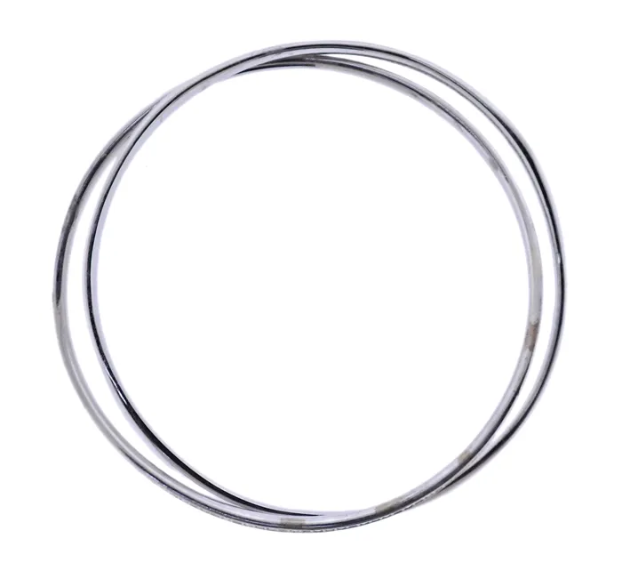 Bracelets Georg Jensen Georg Jensen Marcia Silver Diamond Bangle Bracelet 618 B