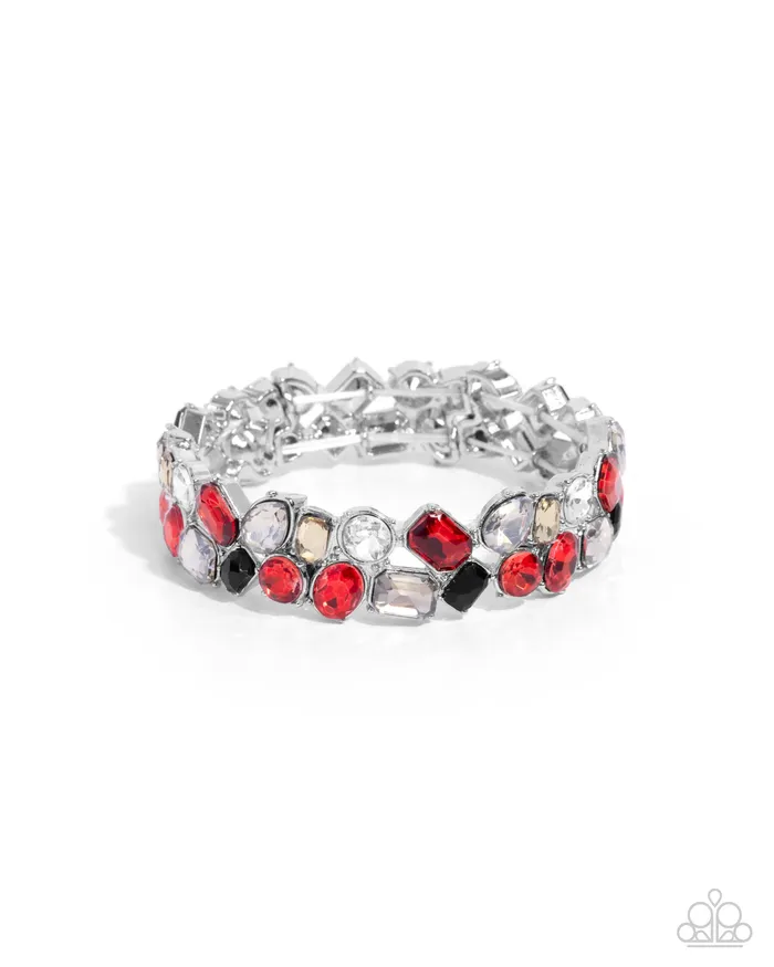 Bracelets Handcrafted Haven Red Bracelet Jewelry by Bretta Paparazzi Accessories