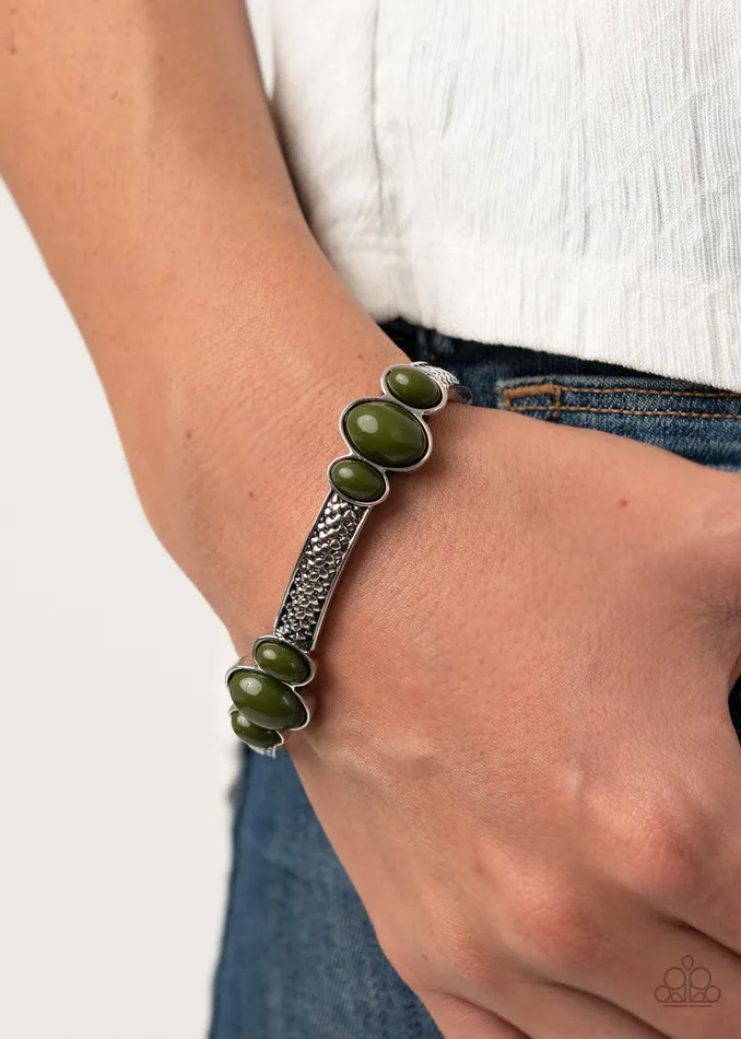 Bracelets Instant Zen Green Bracelet Jewelry by Bretta Paparazzi Accessories