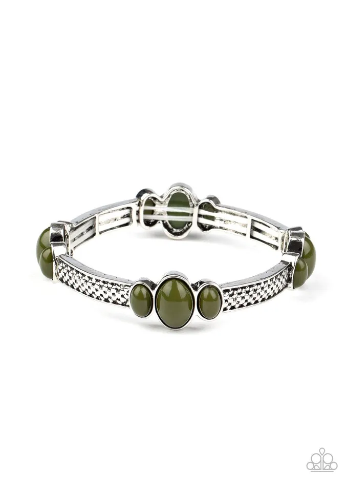 Bracelets Instant Zen Green Bracelet Jewelry by Bretta Paparazzi Accessories
