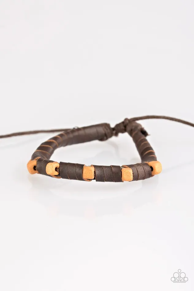 Bracelets Paparazzi Accessories Backwoods Backpacker Brown Urban Bracelet Jewelry by Bretta
