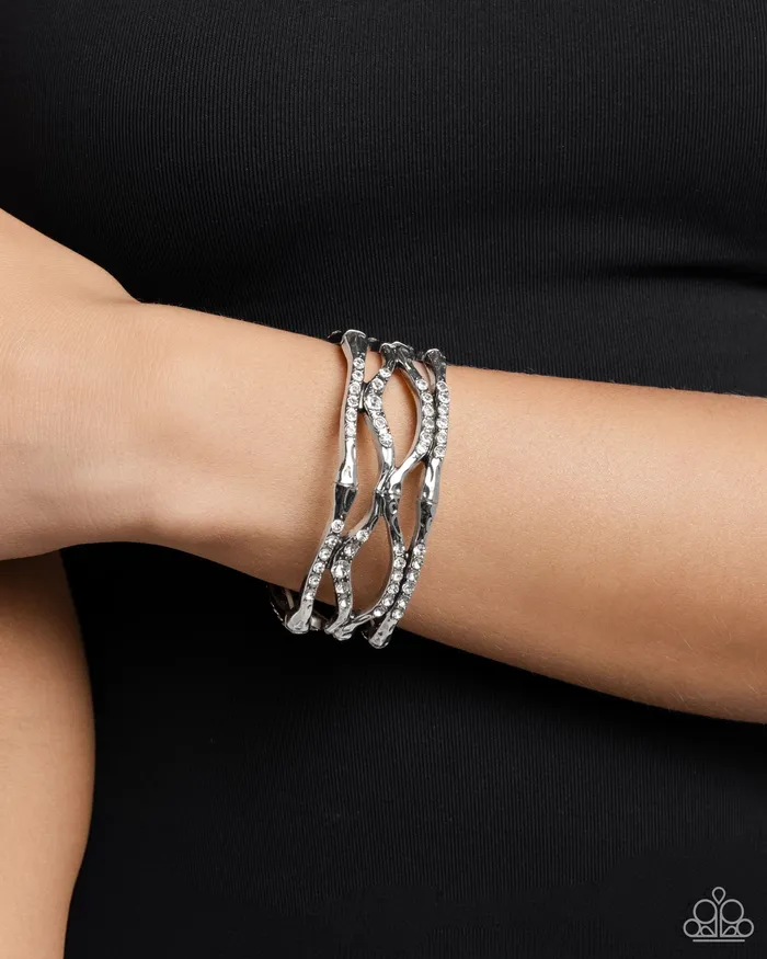 Bracelets Paparazzi Accessories Cross Country White Bracelet Jewelry by Bretta