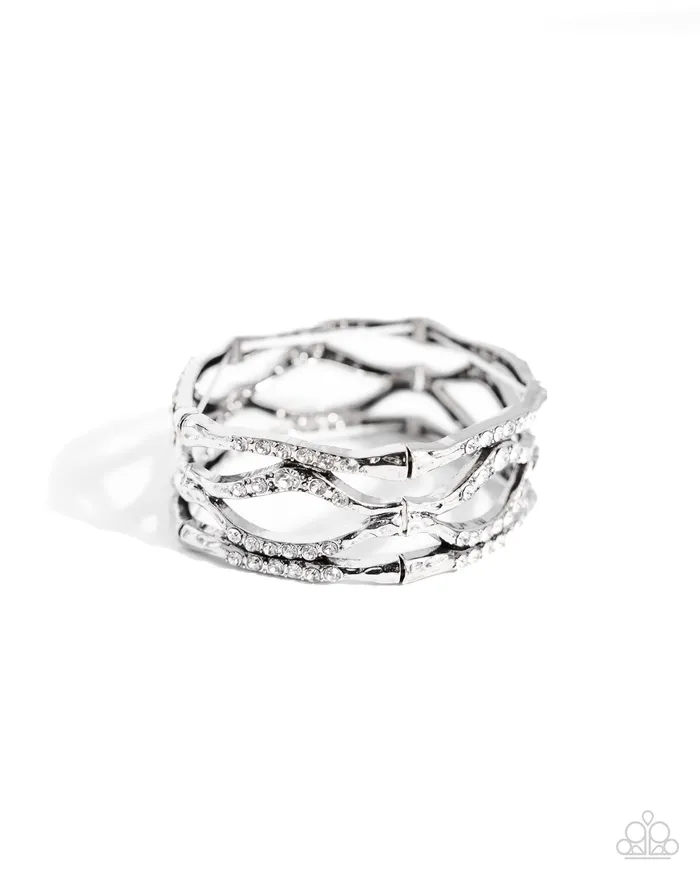 Bracelets Paparazzi Accessories Cross Country White Bracelet Jewelry by Bretta