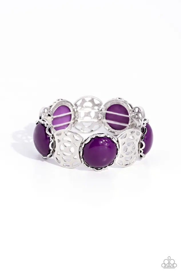 Bracelets Paparazzi Accessories Ethereal Excursion Purple Bracelet Jewelry by Bretta