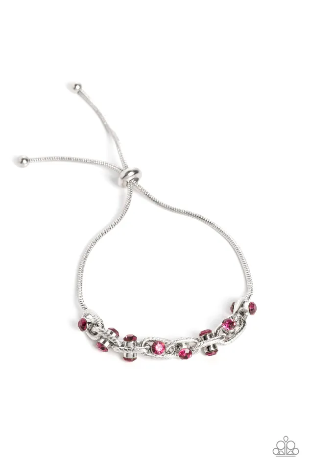 Bracelets Paparazzi Accessories Intertwined Illusion Pink Bracelet Jewelry by Bretta