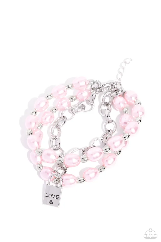Bracelets Paparazzi Accessories LOVELocked Legacy Pink Bracelet Jewelry by Bretta