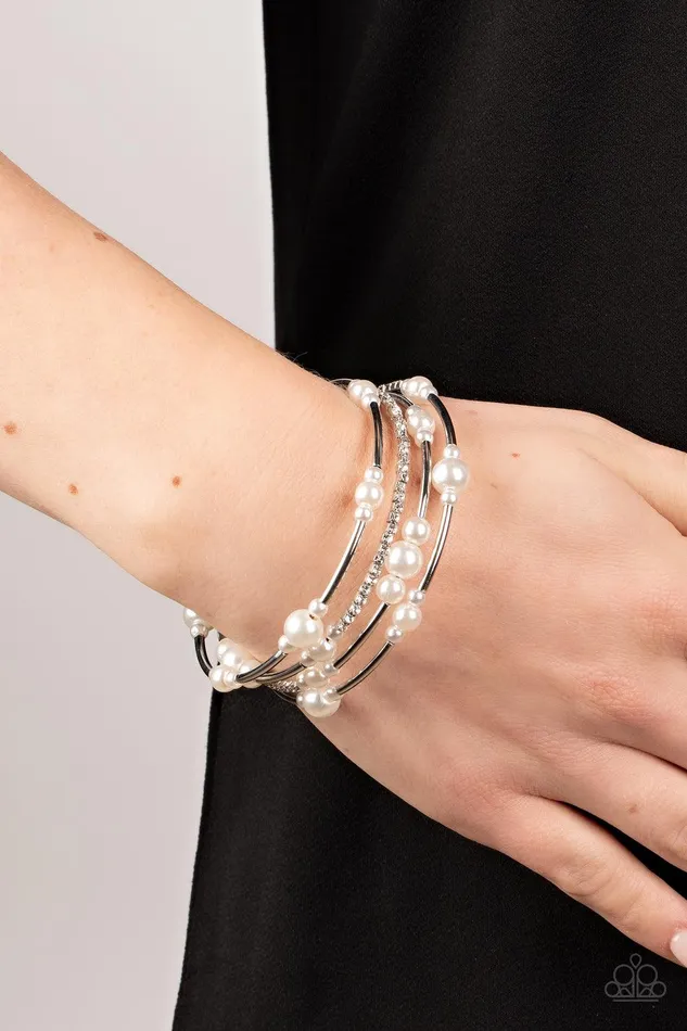 Bracelets Paparazzi Accessories Marina Masterpiece White Coil Bracelet Jewelry by Bretta Bracelets Paparazzi Accessories Marina Masterpiece White Coil Bracelet Jewelry by Bretta